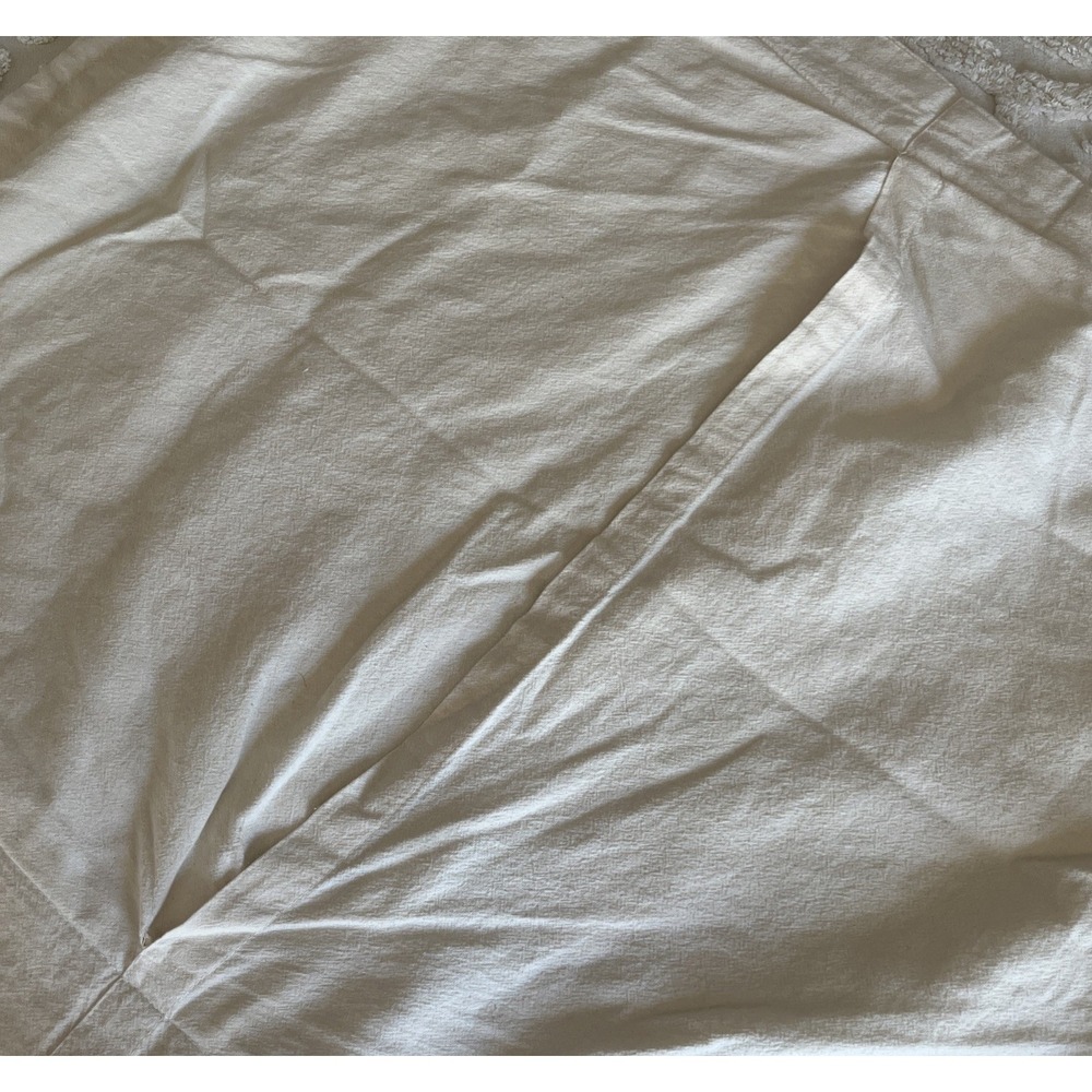Vintage Chenille 100% Cotton King Sz Cream Fringed Bedspread/Pillow Shams - Picture 8 of 10